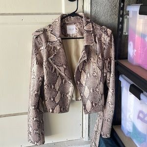 Lelis. Size M. Lightly worn. Faux leather snake skin jacket.